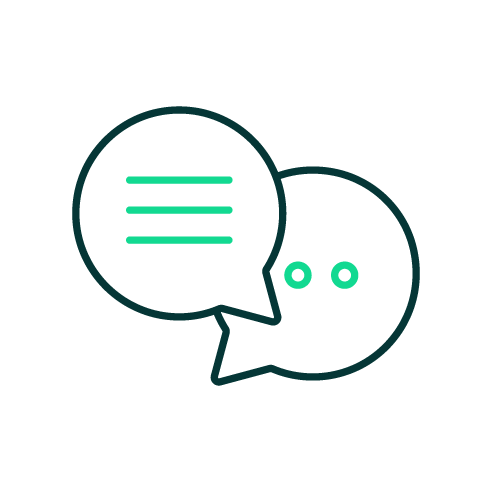 icon of chat bubbles