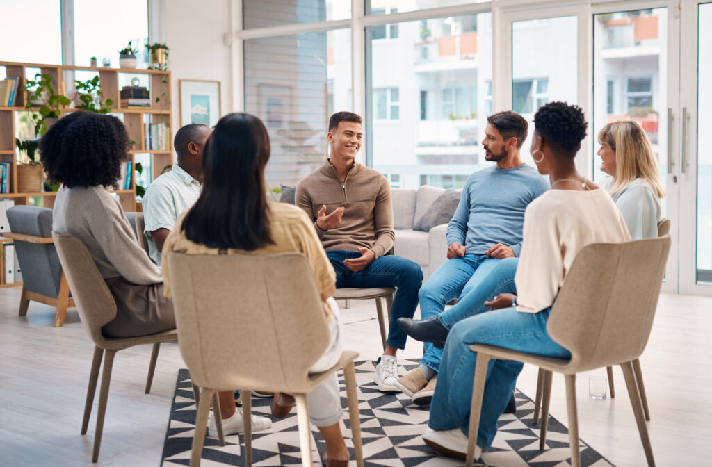 Diverse Group of People in a financial workshop sharing and Listening