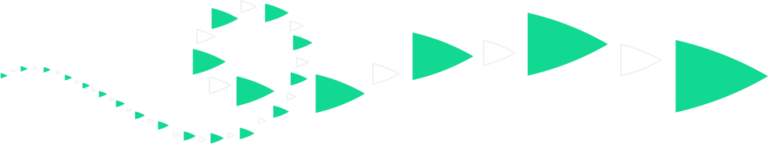 swirling path of green arrows